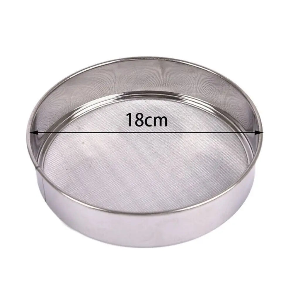 Durable Round Kitchen Mesh Flour Sifter Stainless Steel 12/18cm Flour Sieve Baking Tool Ultra-fine Strainer Sifters
