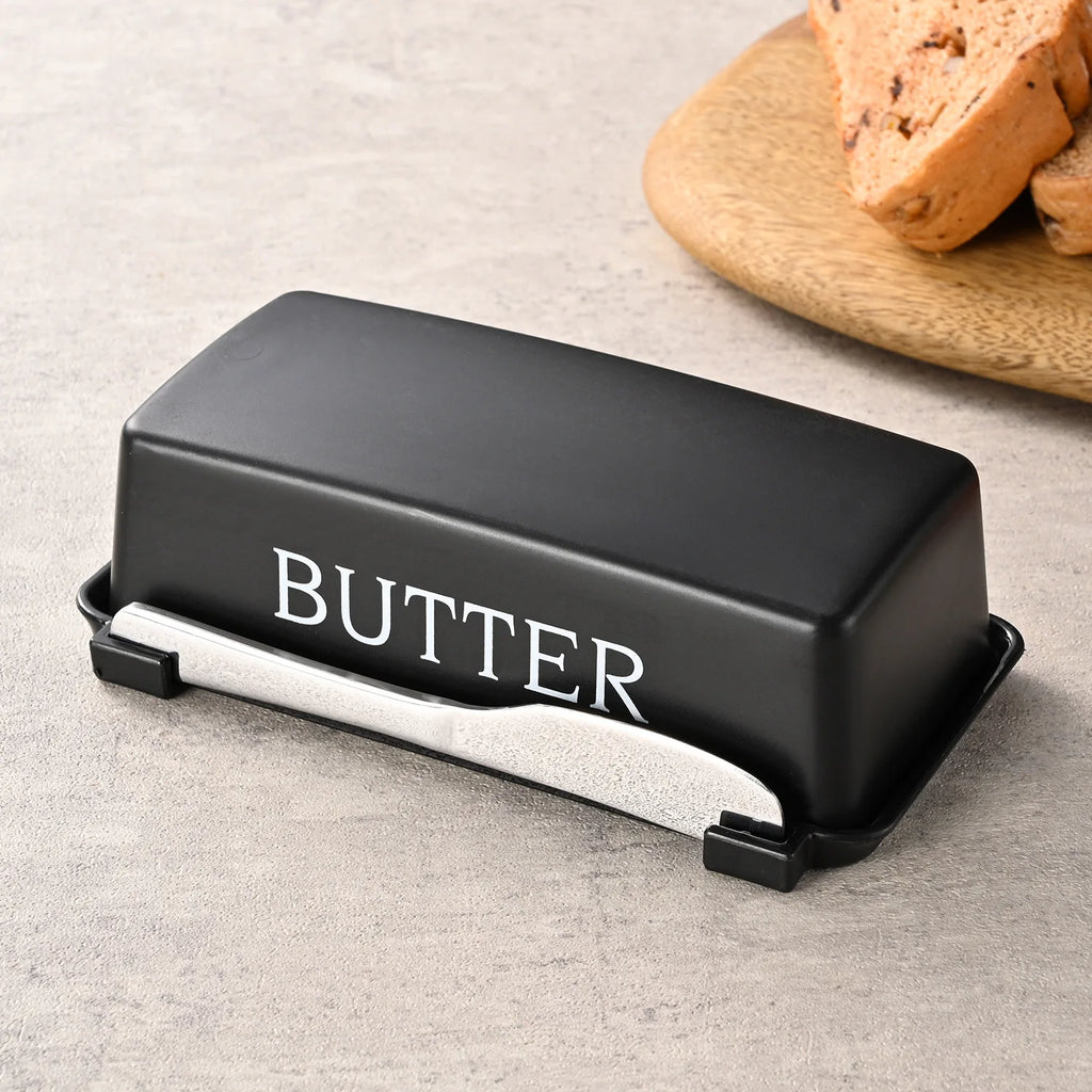 Food Grade PP Butter Container Box Restaurant Sealed Storage Box Cheese Dish with Knife Butter Slicer Butter Tableware
