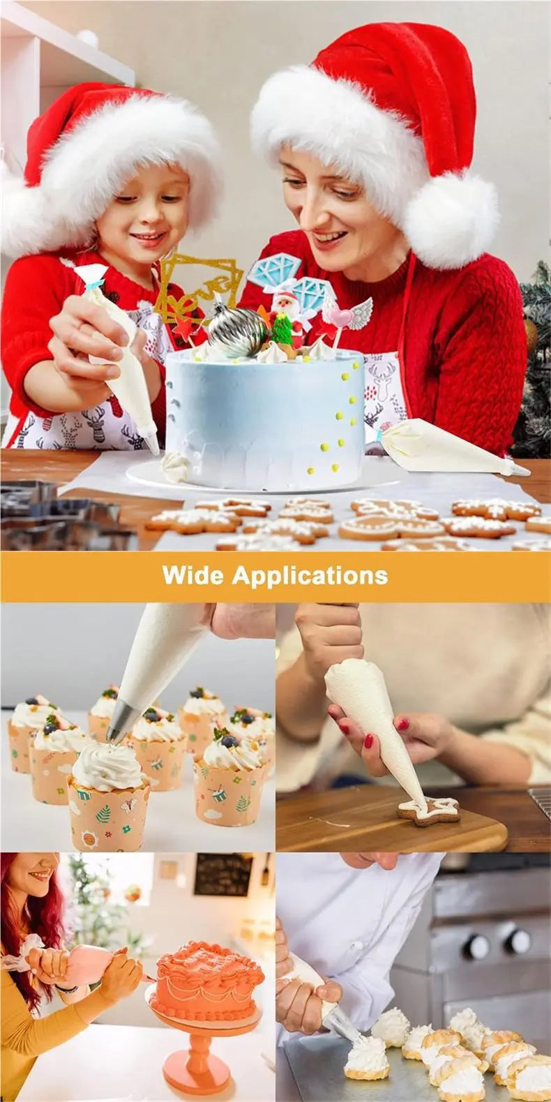 Disposable piping bags confectionery spout for cake Fondant Cake Cream Bag for Decorating Pastries Cakes Baking Tools