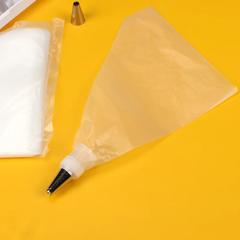 100PCS Disposable Pastry Bags PO Anti-burst Cake Cream Decoration Icing Piping Bag Biscuit Cupcake Decorating Tools For Baking
