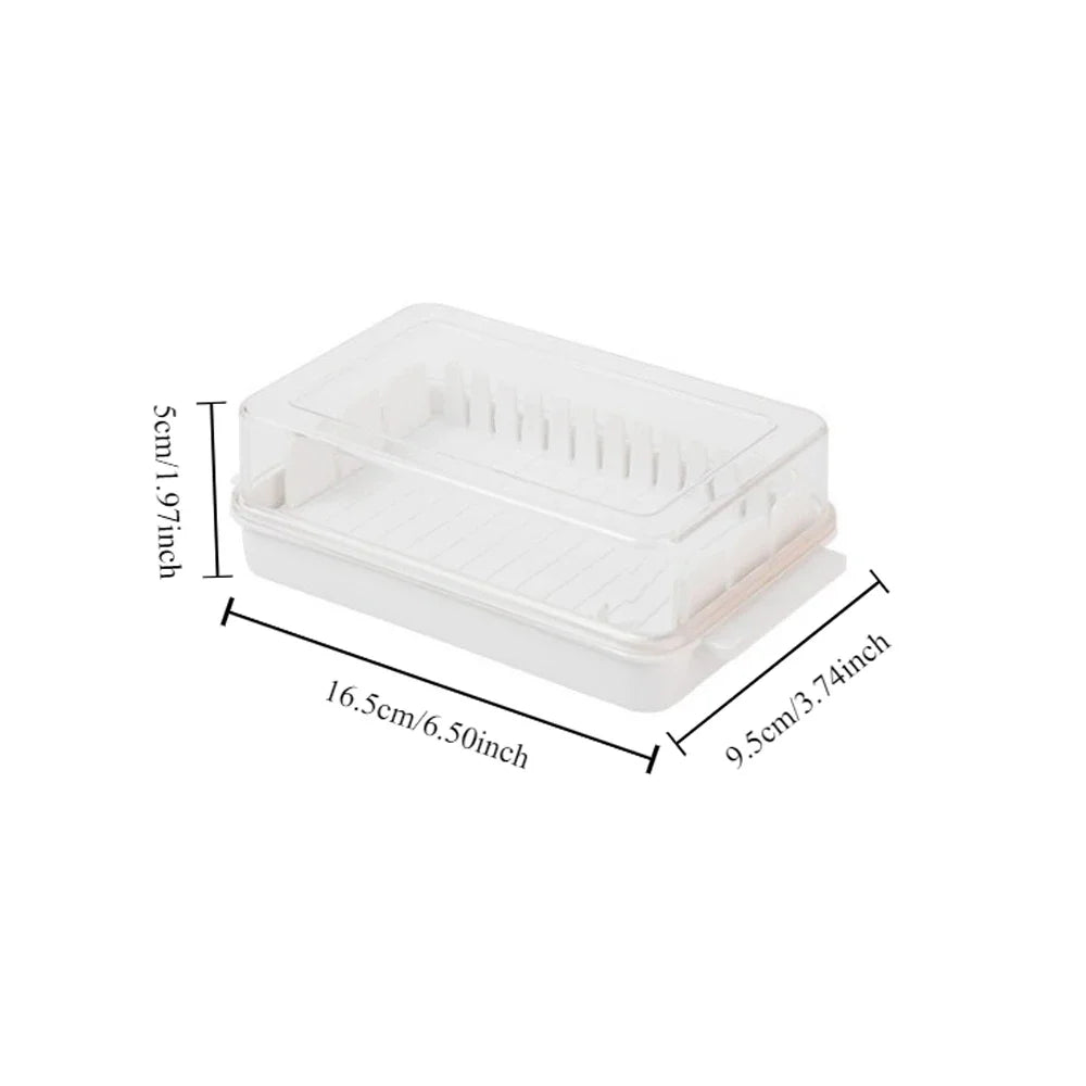 1pc Butter Dish Storage Box Lid Covered Keeper Plastic Lid for Airtight Storage of Cheese Tray Kitchen Tools