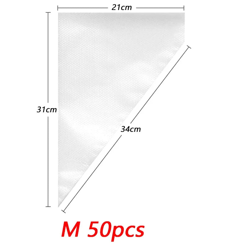 100/50/20 PCS S/M/L Disposable Pastry Bag Cake Cream Decorating Bag Icing Kitchen Baking Piping Bag Pastry Tip Tool Cake Tools