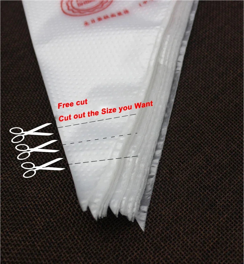 100/50/20 PCS S/M/L Disposable Pastry Bag Cake Cream Decorating Bag Icing Kitchen Baking Piping Bag Pastry Tip Tool Cake Tools
