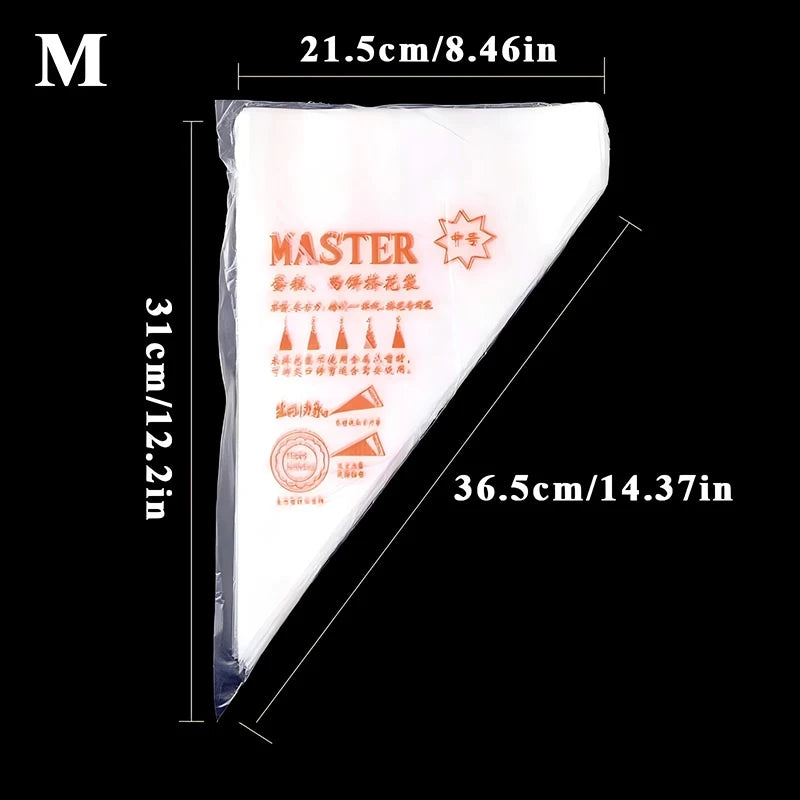 Disposable Cream Pastry Bags Cake Piping Bag Decorating Tool Cupcake Piping Kitchen Baking Accessories 200 /100/50/20Pcs