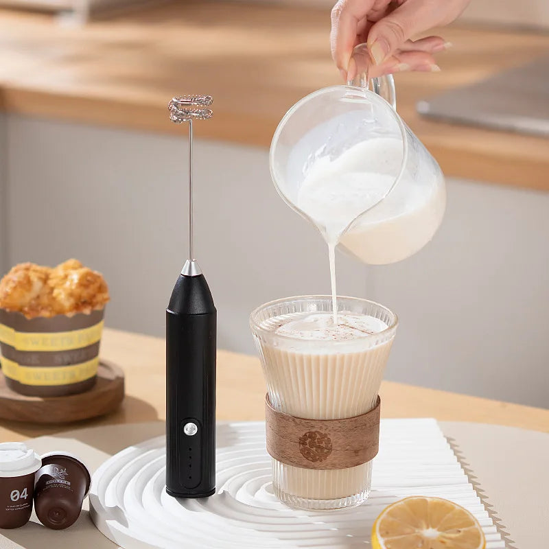 Rechargeable Wireless Electric Milk Frother Coffee Blender Egg Beater Whisk Milk Shaker Mixer Foamer Food Blender