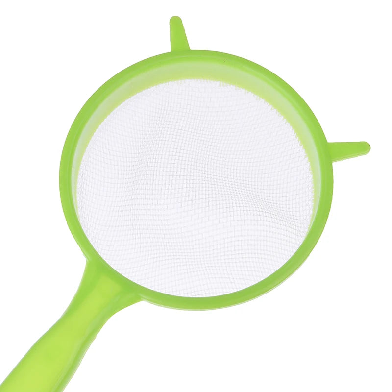 3pcs Plastic Fine Mesh Scoop Strainer Juice Tea Strainer Flour Colander Sieve Sifter Pastry Baking Tools Kitchen Accessories