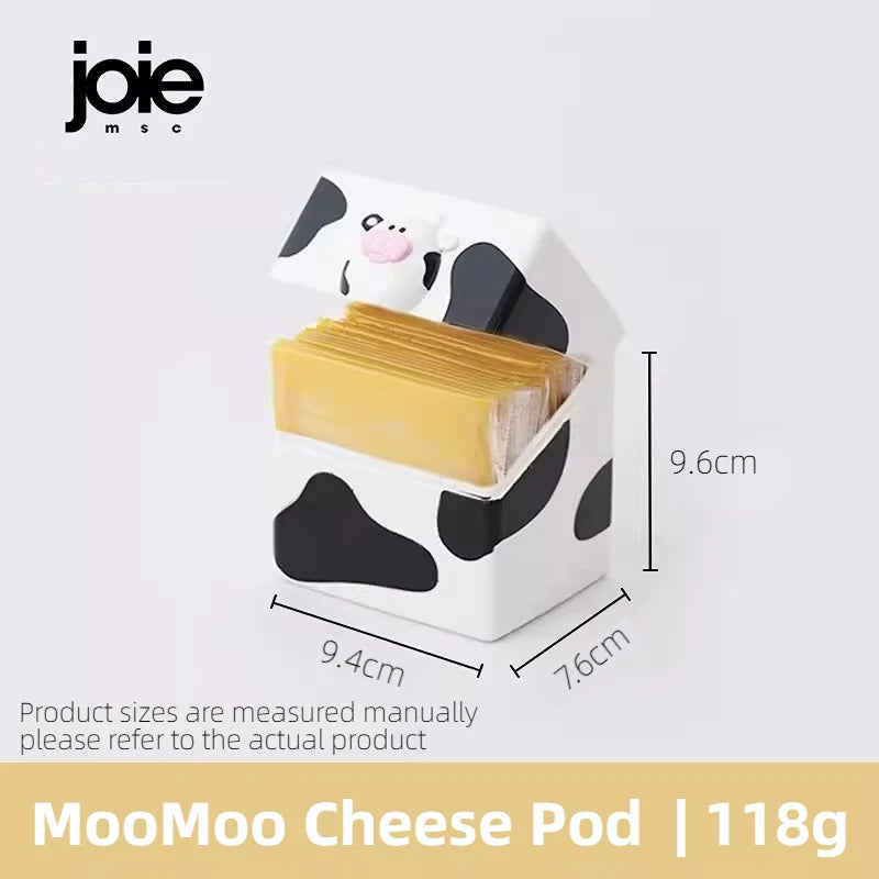 Joie MooMoo Butter Dish with Lid Butter container Butter Storage Box for Refrigerator Butter Cheese Storage Box Tableware