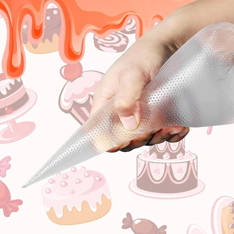 Disposable Cream Pastry Bags Cake Piping Bag Decorating Tool Cupcake Piping Kitchen Baking Accessories 200 /100/50/20Pcs