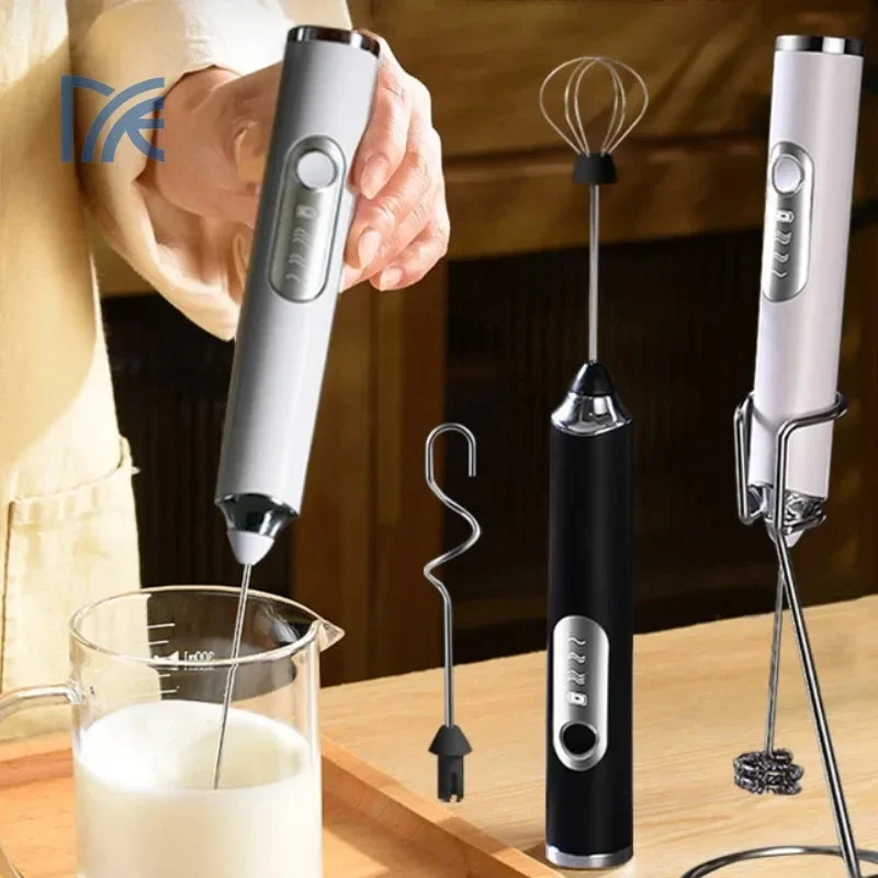 Rechargeable Wireless Electric Milk Frother Coffee Blender Egg Beater Whisk Milk Shaker Mixer Foamer Food Blender