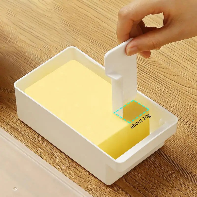 1Pc Butter Cheese Slice Holder With Lid Plastic Clear Cheese Box Sliced Cheese Container Fridge Storage Box Airtight Holder