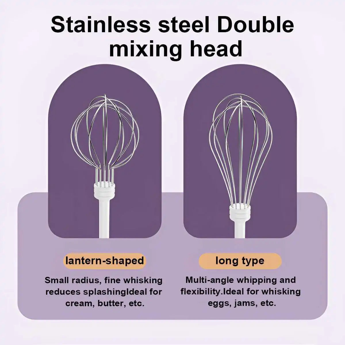 Portable Mixer Handheld Electric Egg Beater 1PCS Cordless Electric Food Mixer Three Speed Settings Kitchen Tools