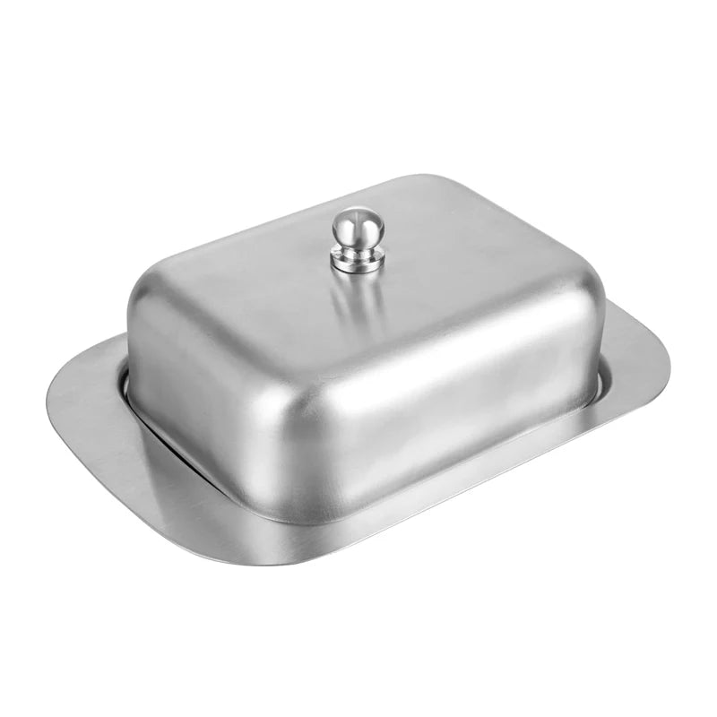 Stainless Steel Butter Dish with Lid Butter Cheese Storage Box Cheese Dish Butter Plate with Lid Butter Holder Kitchen Dinnerwar