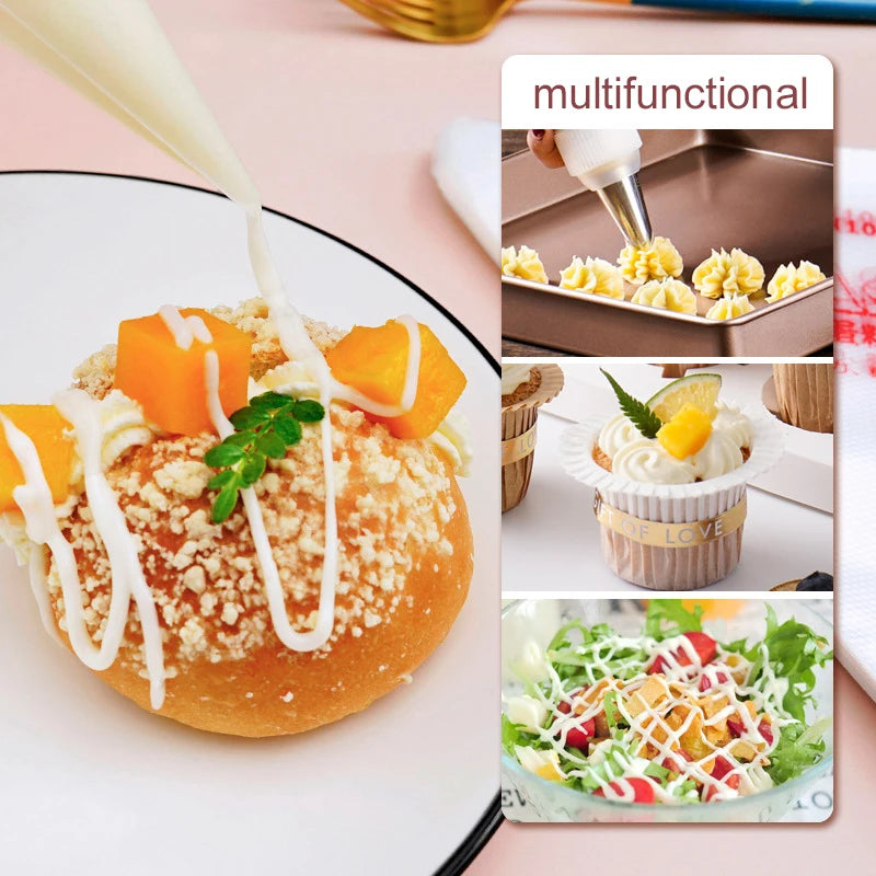 100~300pcs Disposable Pastry Bags Household Kitchen Baking Products Cake and Cookie Decoration DIY Triangle Piping Bag TMZ