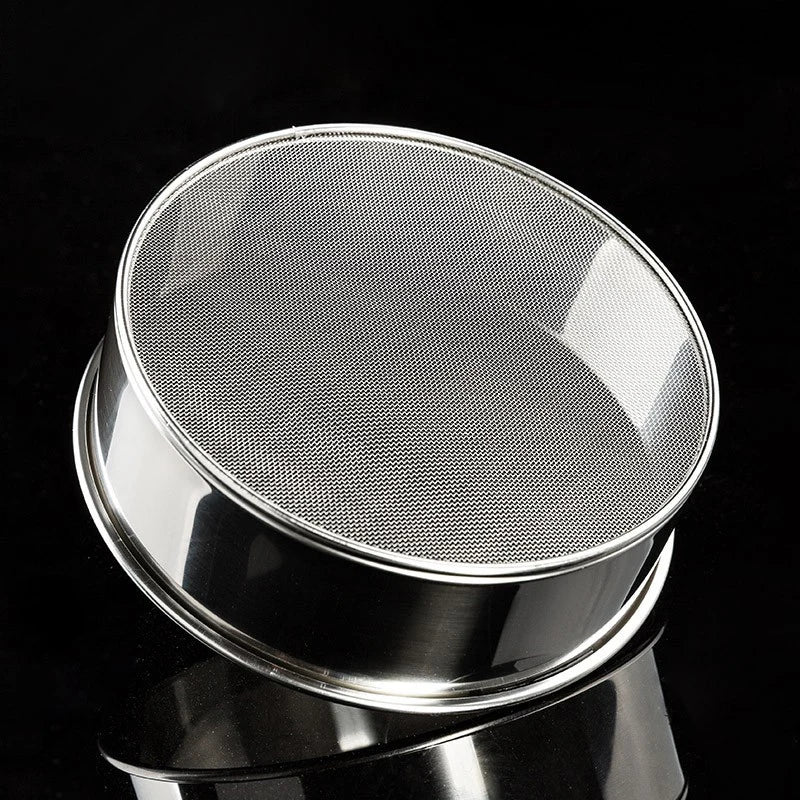 1pc 40/60 mesh Kitchen Ultrafine Mesh Flour Sifter Professional Round Sieve Stainless Steel Sugar Sieve Cake Baking Strainer