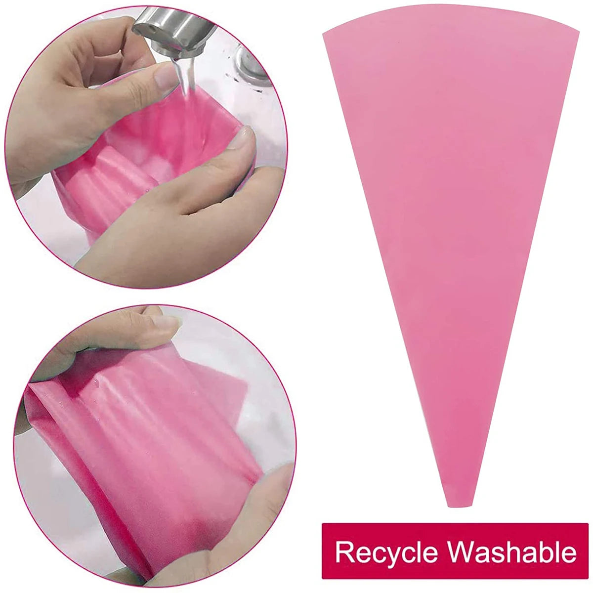 21 Pcs Piping Bag and Tip Set Stainless Steel Cake Decoration Supplies Kit with 14 Piping Tips 2 Pastry Bags 2 Couplers 3 Icing