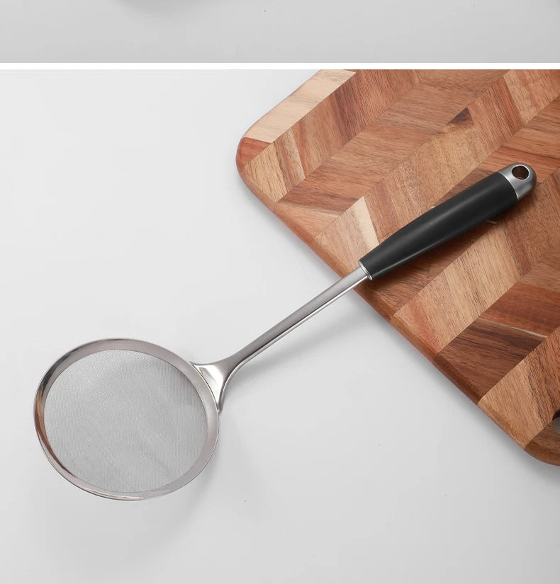 Stainless Steel Fine Double Mesh  Strainer Kitchen Skimmer Flour  Sifter Colander Sieve Wire Mesh  Juice Powder Filter Strainer