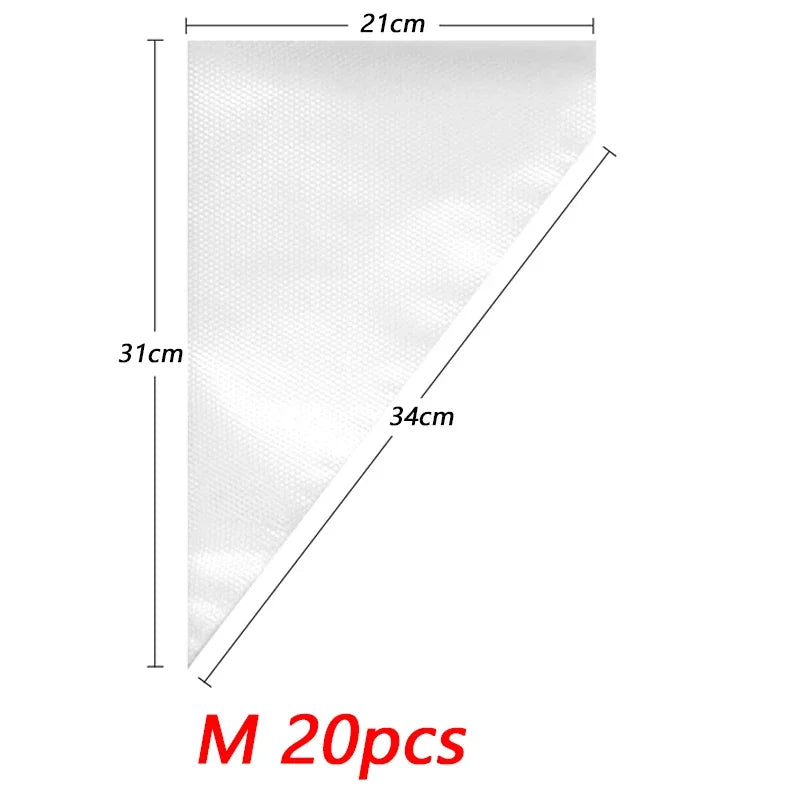 100/50/20 PCS S/M/L Disposable Pastry Bag Cake Cream Decorating Bag Icing Kitchen Baking Piping Bag Pastry Tip Tool Cake Tools