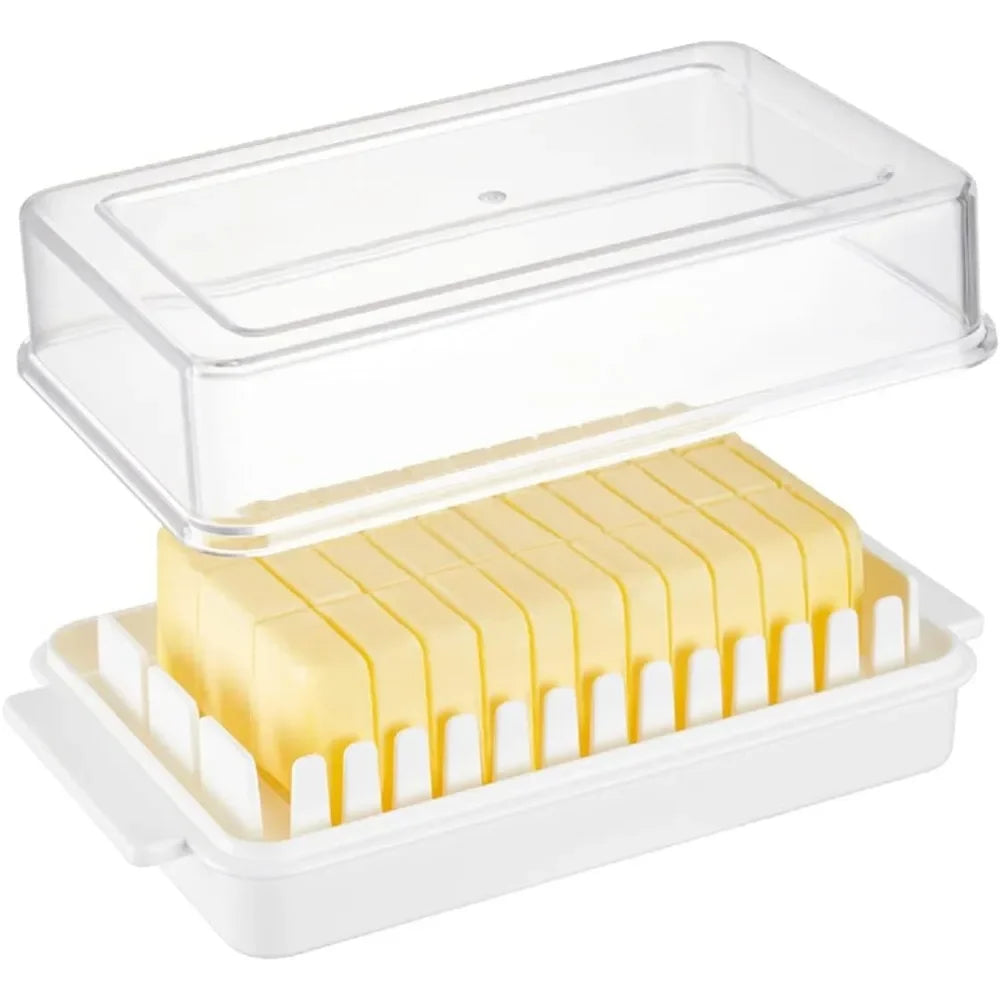 1pc Butter Dish Storage Box Lid Covered Keeper Plastic Lid for Airtight Storage of Cheese Tray Kitchen Tools