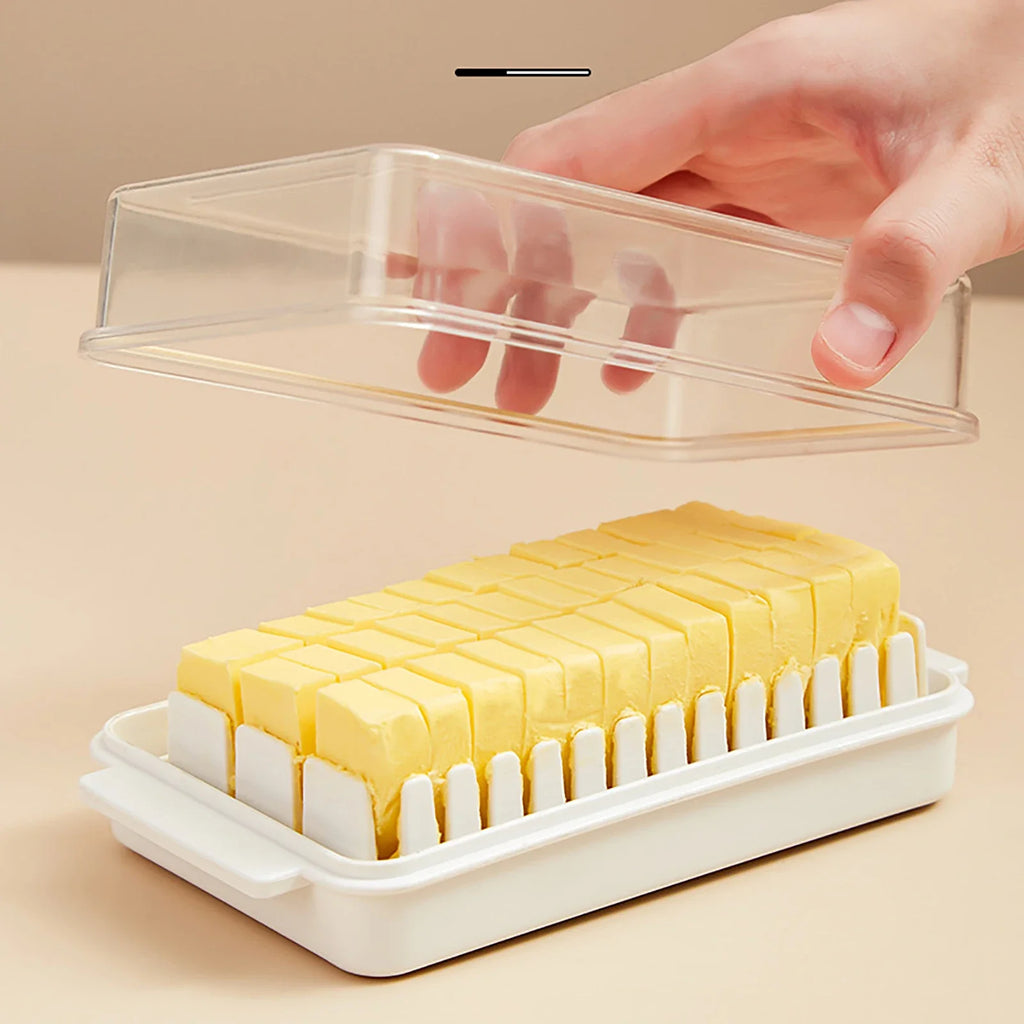 Butter Cutting Storage Box Transparent Large-capacity Low-temperature Resistant Refrigerator Storage Cheese Fresh-keeping Box