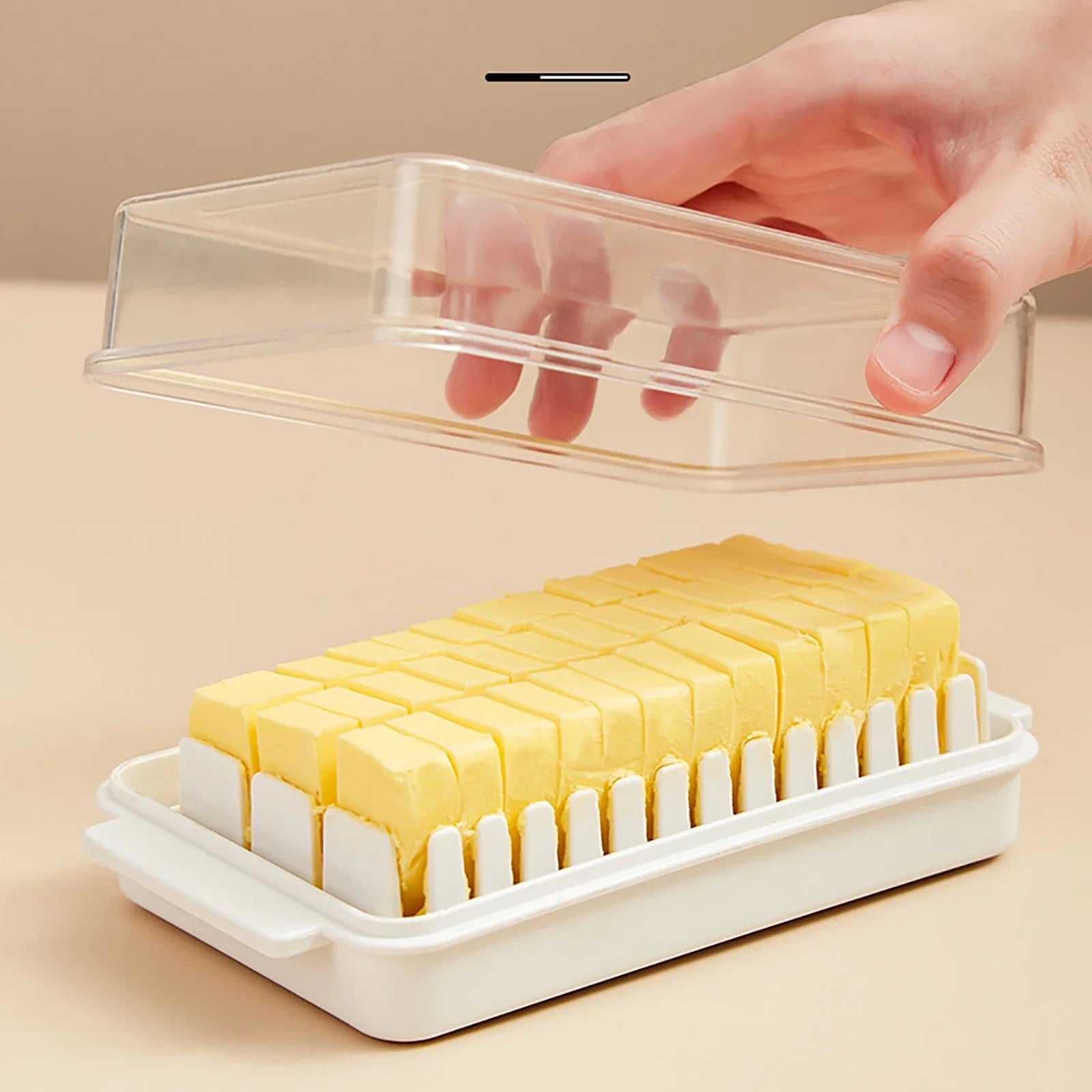Butter Cutting Storage Box Transparent Large-capacity Low-temperature Resistant Refrigerator Storage Cheese Fresh-keeping Box