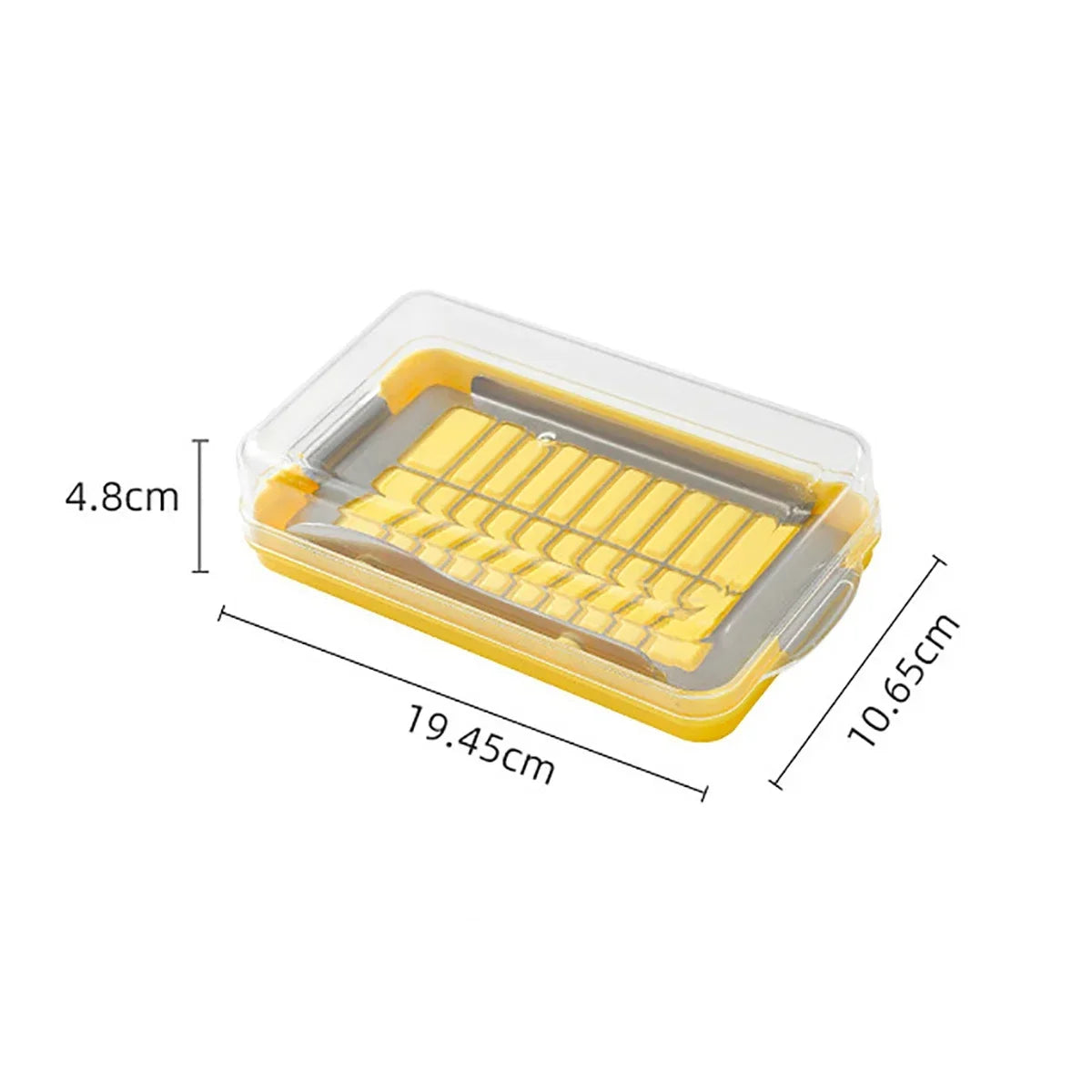 New cheese butter cutting and preservation box with lid, butter slicing knife disc, butter storage container, butter cross bowl