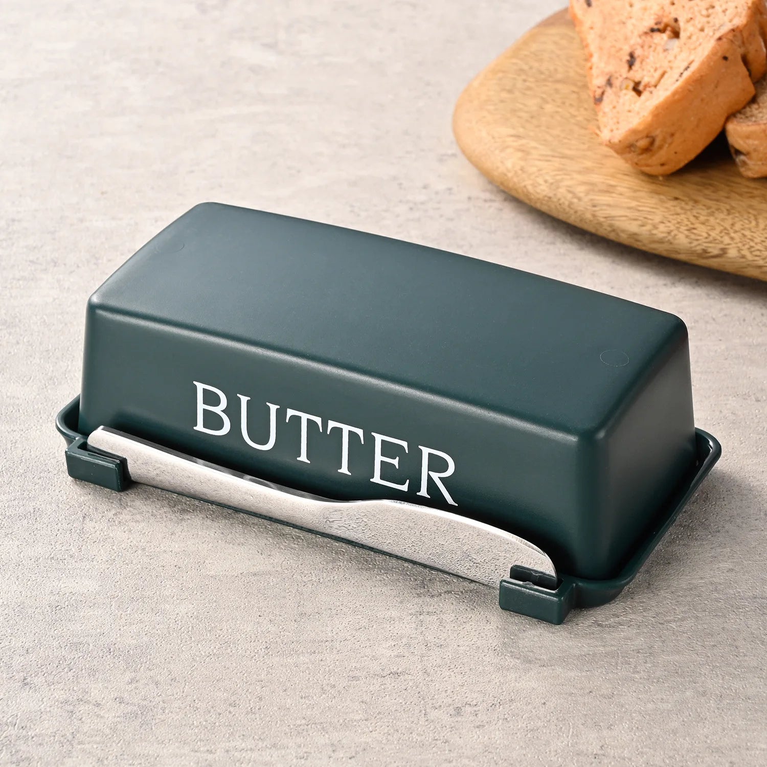 Food Grade PP Butter Container Box Restaurant Sealed Storage Box Cheese Dish with Knife Butter Slicer Butter Tableware