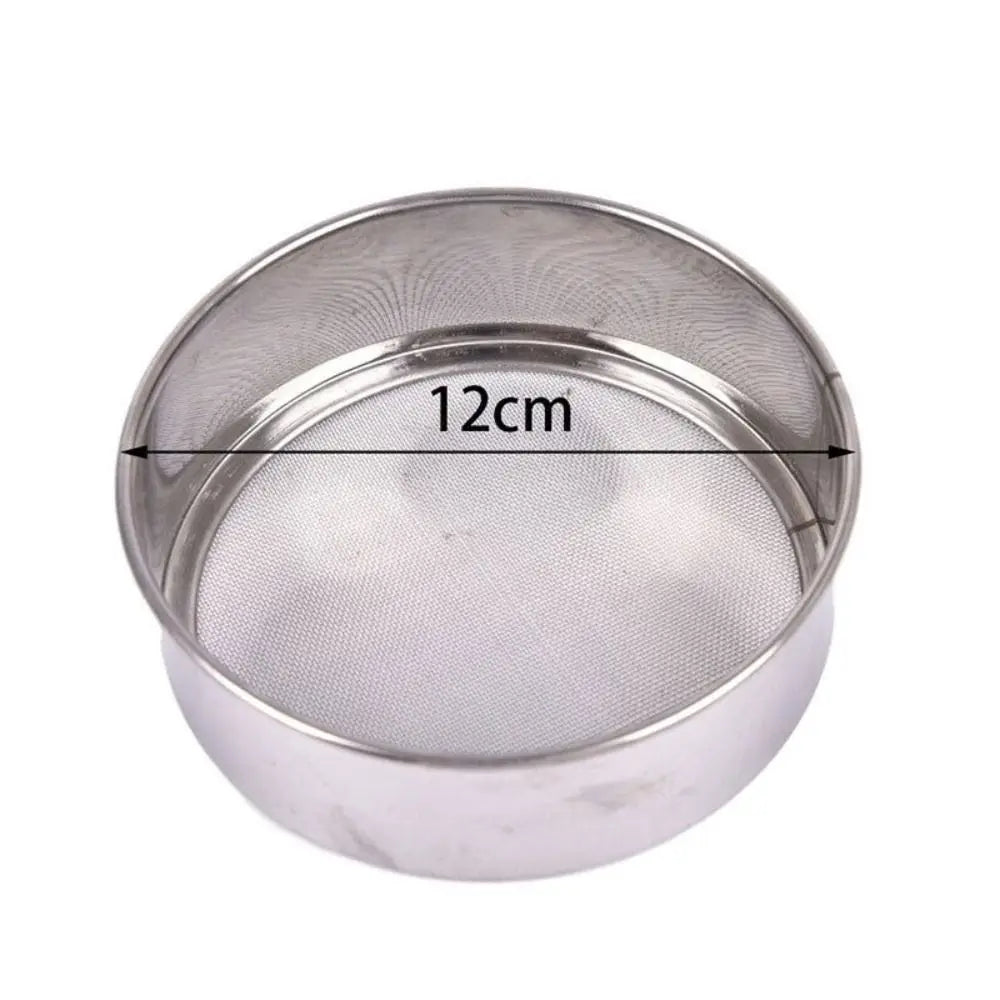 Durable Round Kitchen Mesh Flour Sifter Stainless Steel 12/18cm Flour Sieve Baking Tool Ultra-fine Strainer Sifters