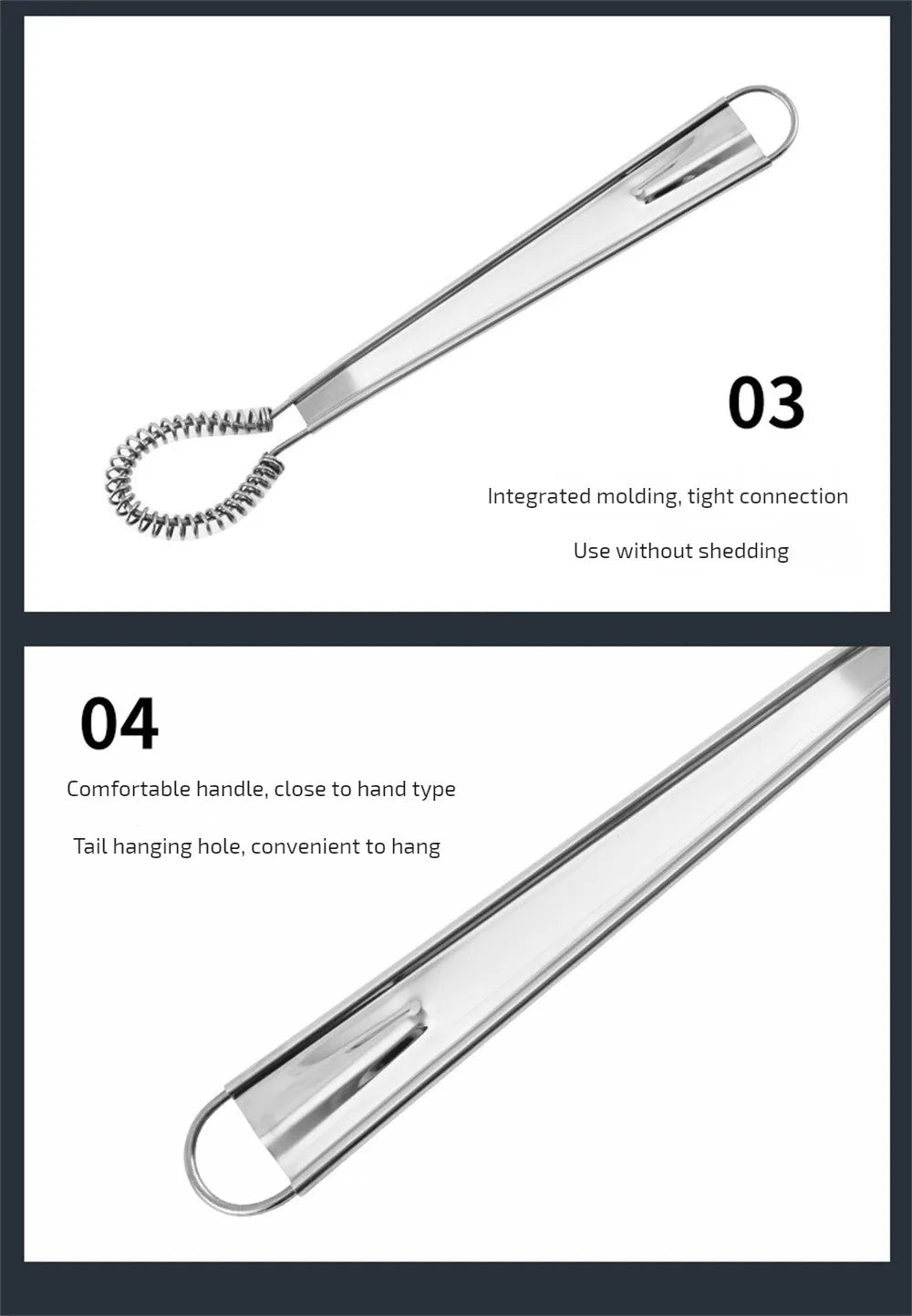 Stainless Steel Magic Hand Held Spring Whisk Mini Kitchen Eggs Sauces Mixer Spring Beater Hand Honey Cream Stir