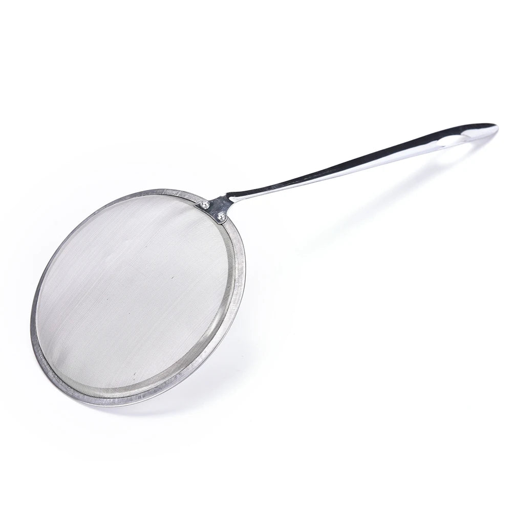 25/28/30cm Stainless Steel Wire Fine Mesh Oil Strainer Flour Colander Sieve Sifter Fryer Pastry Baking Tools Kitchen Accessories