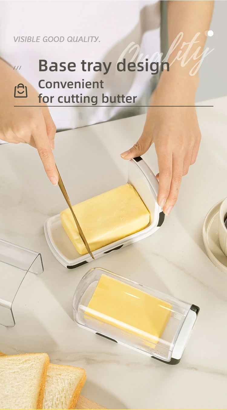 Joie MooMoo Butter Dish with Lid Butter container Butter Storage Box for Refrigerator Butter Cheese Storage Box Tableware