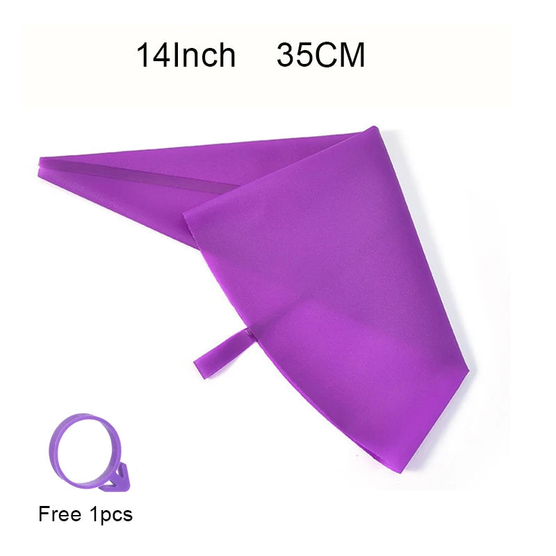 DIY Reusable Puff Cake Tip Silicone Pastry Bag Cream Butter Stainless Steel Nozzle Decor Baking Piping Bags Kitchen Tools