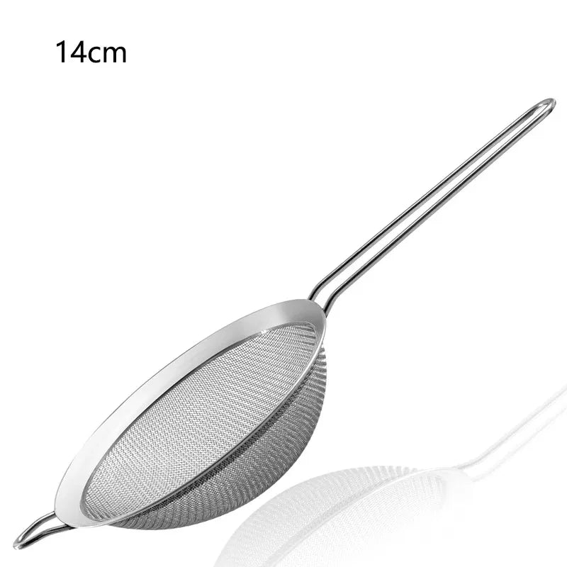 Stainless Steel Sieve Fine Mesh Filter Slotted Spoon Kitchen Accessories For Cooking Baking Oil Flour Strainer Sifter