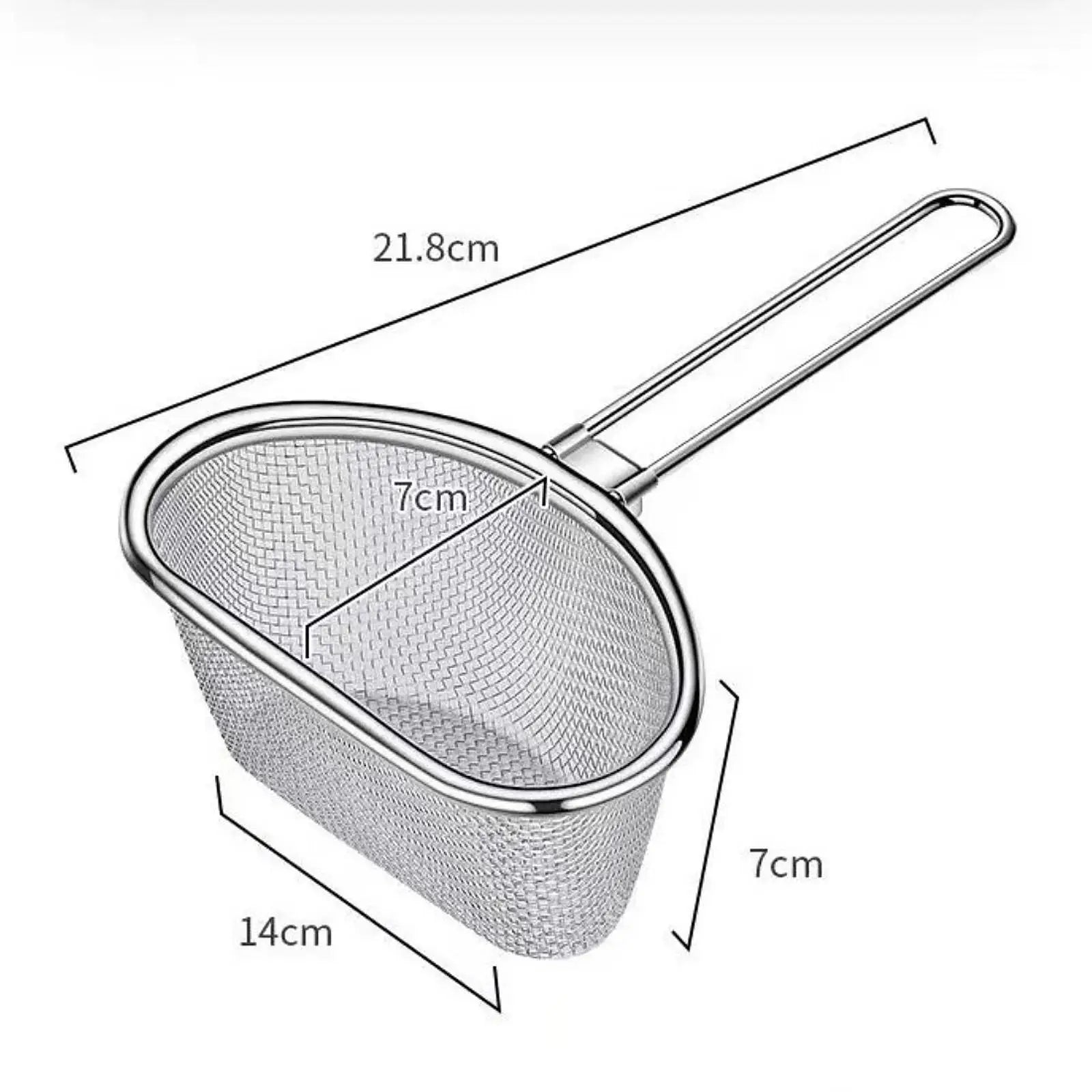 Noodles Strainer Stainless Steel Food Colander Sifter Fry Basket Spaghetti Strainer Spoon for Cooking Camping Noodles Pasta