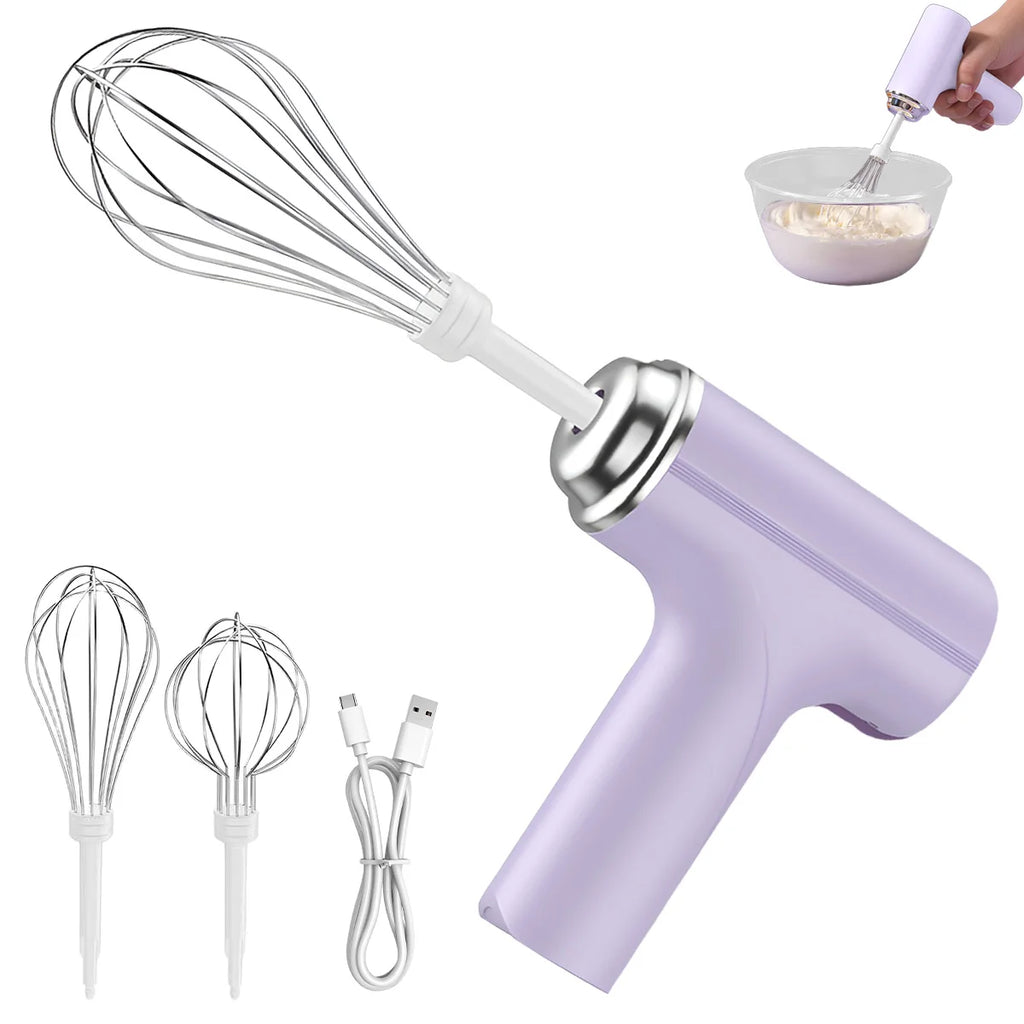 Portable Mixer Handheld Electric Egg Beater 1PCS Cordless Electric Food Mixer Three Speed Settings Kitchen Tools