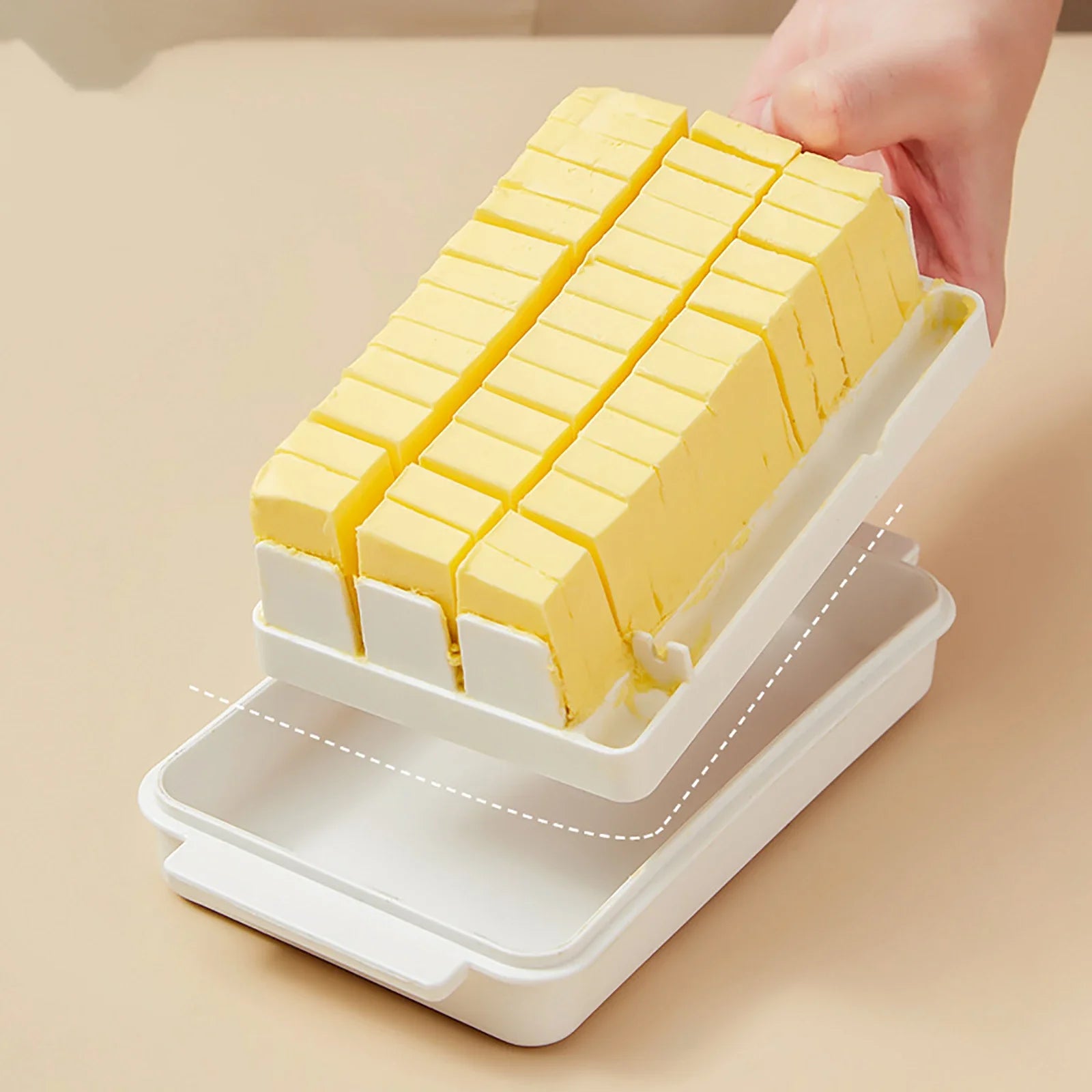 Butter Cutting Storage Box Transparent Large-capacity Low-temperature Resistant Refrigerator Storage Cheese Fresh-keeping Box