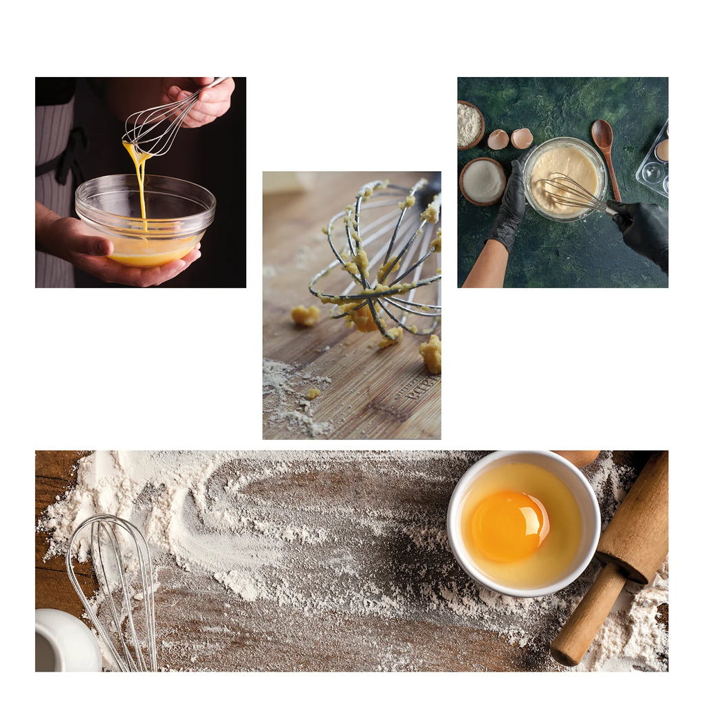 VIMACO® Balloon Whisk Stainless Steel 304 18/8 Wire Beater 8"10"12" Kitchen Cooking Tool  No-Stick for Egg