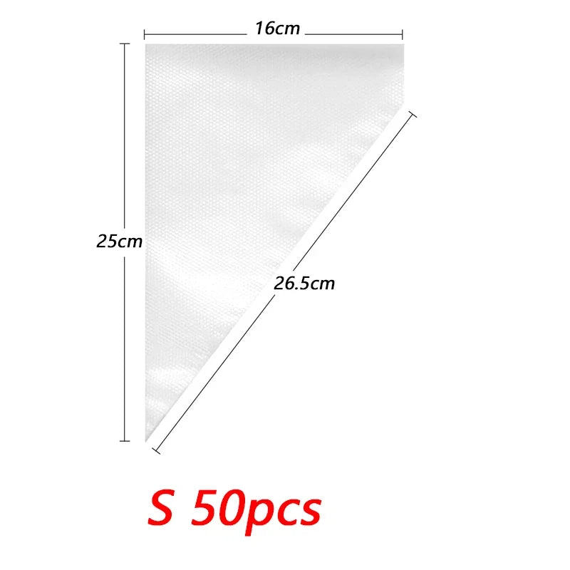 100/50/20 PCS S/M/L Disposable Pastry Bag Cake Cream Decorating Bag Icing Kitchen Baking Piping Bag Pastry Tip Tool Cake Tools