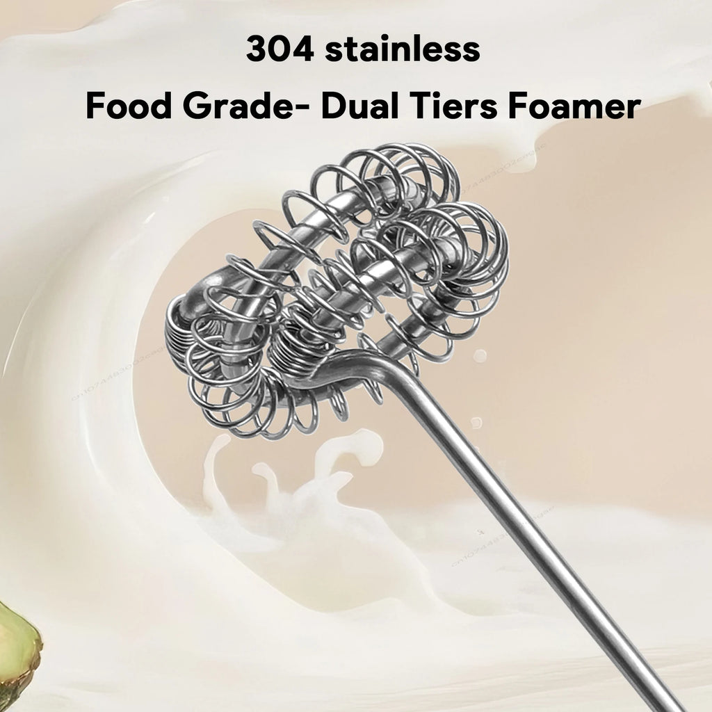 Handheld Egg Beater 3 Speeds Electric Milk Frother USB Rechargeable Foam Maker Mixer Coffee Drink Frothing Wand Foamer Kitchen