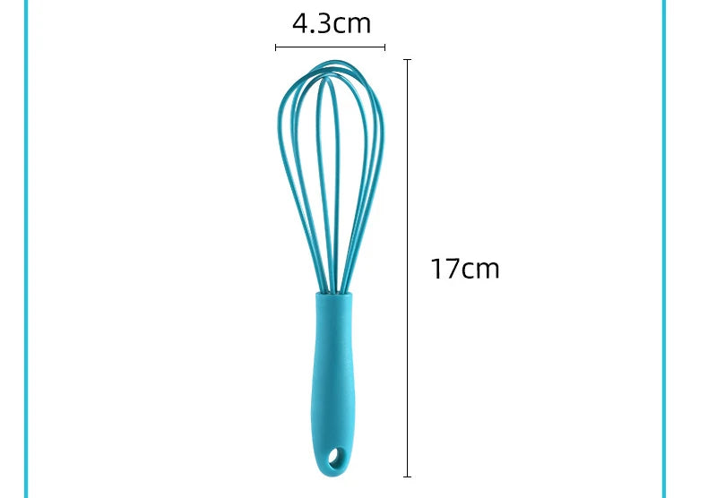 6-inch Mini Children's Silicone Egg Beater Household Manual Cream Egg Mixer Kitchen Baking Tool