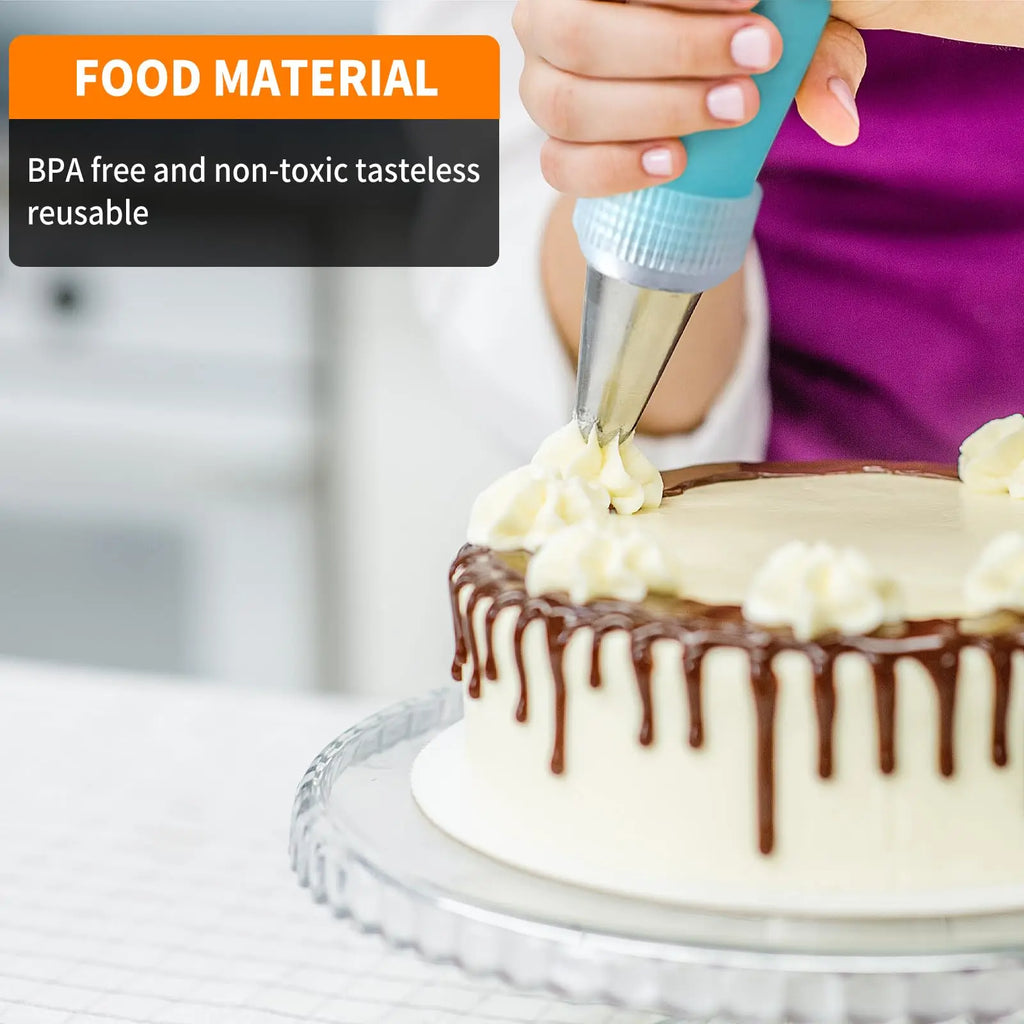 Piping Bags and Tips Set -120pcs Ultimate Cake Decorating Supplies Kit Includ Pastry Bag Frosting Tips Icing Scrapers For Baking