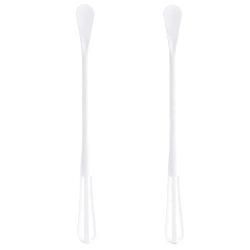 1/2PCS Small Mini Plastic Whisk Mixer Hand Egg Beater Stirrer Baking Blender Tool Double Head Whisk with Small Spoon Kitchen