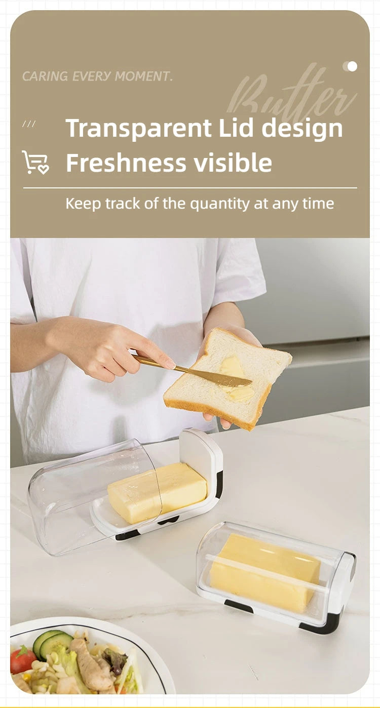 Joie MooMoo Butter Dish with Lid Butter container Butter Storage Box for Refrigerator Butter Cheese Storage Box Tableware