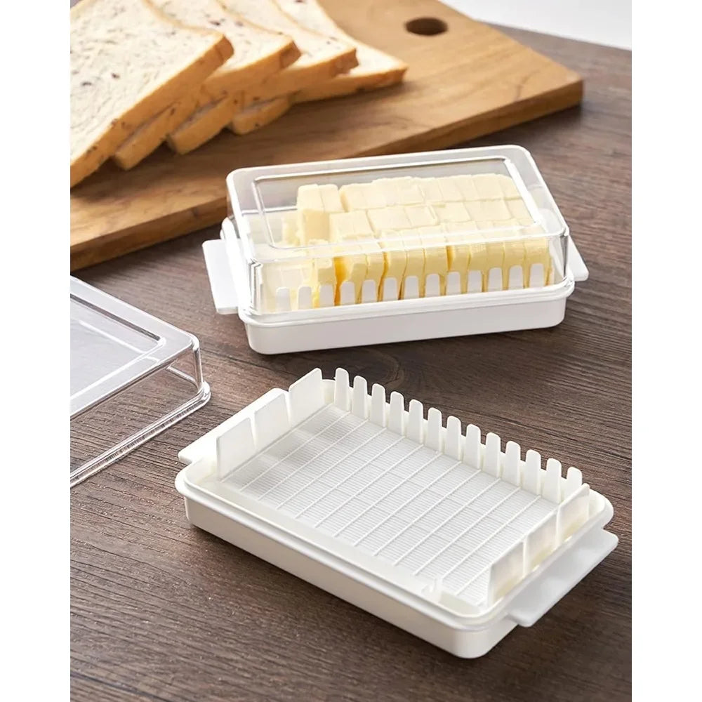 1pc Butter Dish Storage Box Lid Covered Keeper Plastic Lid for Airtight Storage of Cheese Tray Kitchen Tools