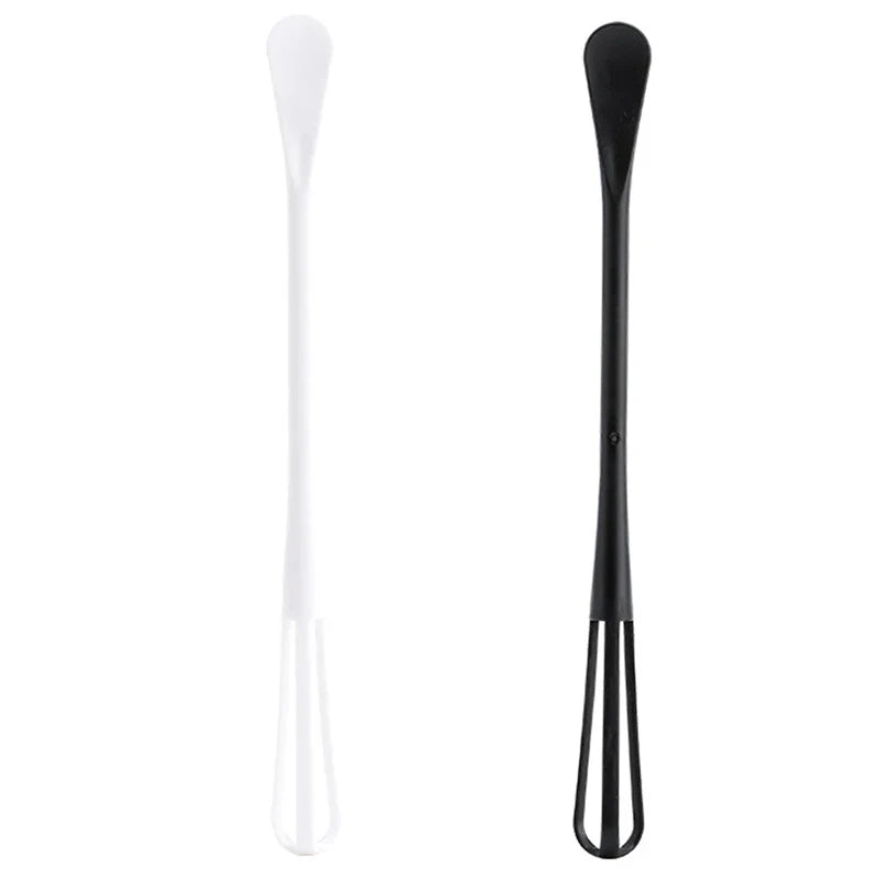 1/2PCS Small Mini Plastic Whisk Mixer Hand Egg Beater Stirrer Baking Blender Tool Double Head Whisk with Small Spoon Kitchen