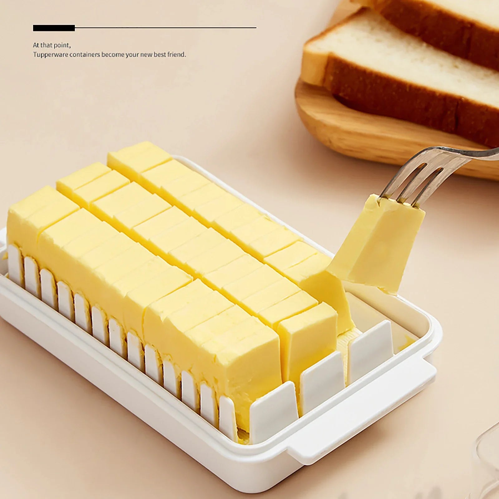 Butter Cutting Storage Box Transparent Large-capacity Low-temperature Resistant Refrigerator Storage Cheese Fresh-keeping Box