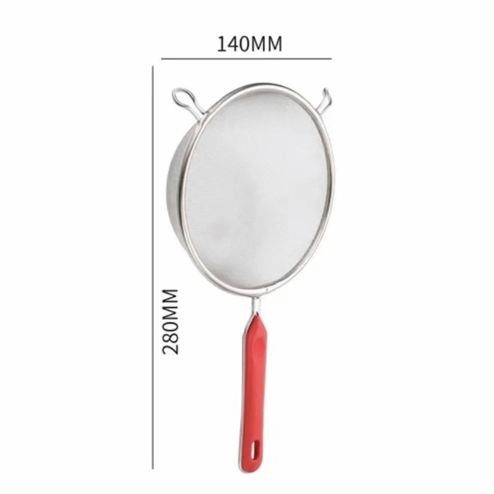 Stainless Steel Food Strainer Colander Easy to Clean Rust-Proof Matcha Sifter Small 14 16 18 20 22cm Tea Strainer for Kitchen