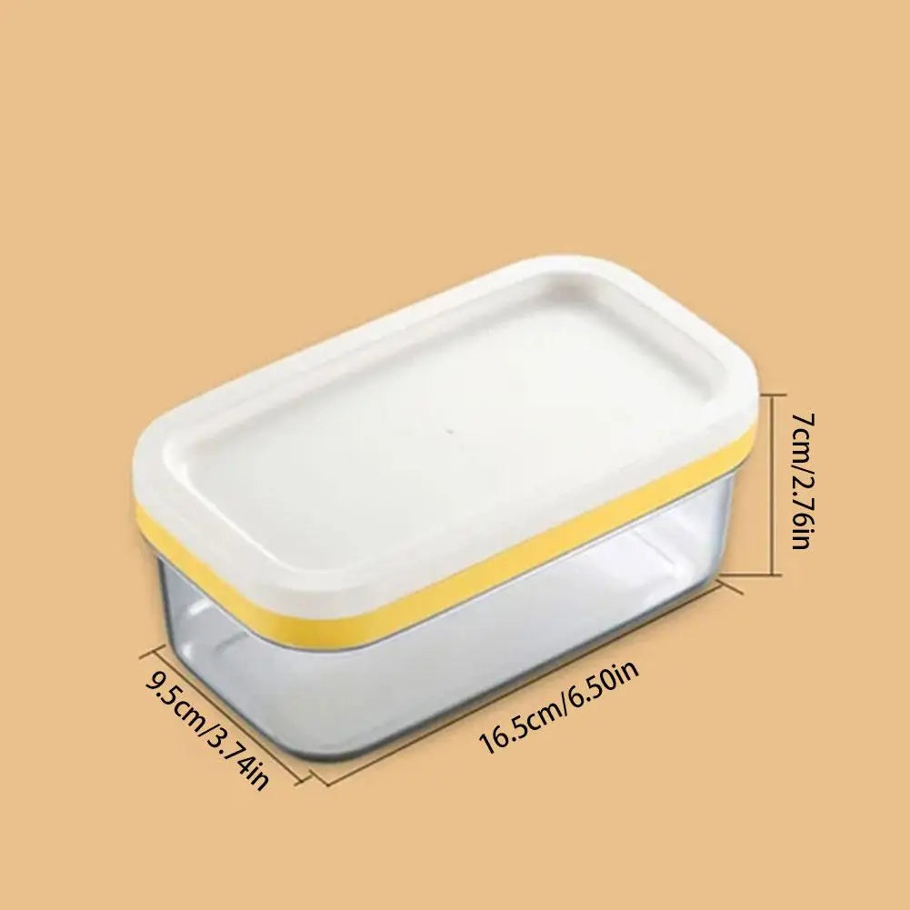 Butter Box With Lid Butter Tray with Clear Lid and Cutter Box Kitchen Knife Cheese Cutter Airtight Rectangular Butter Storage