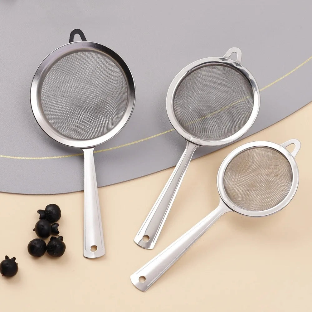New Stainless Steel Matcha Sifter Very Fine Mesh Rust-Proof Tea Strainer Easy to Clean Small Food Sifters for Kitchen
