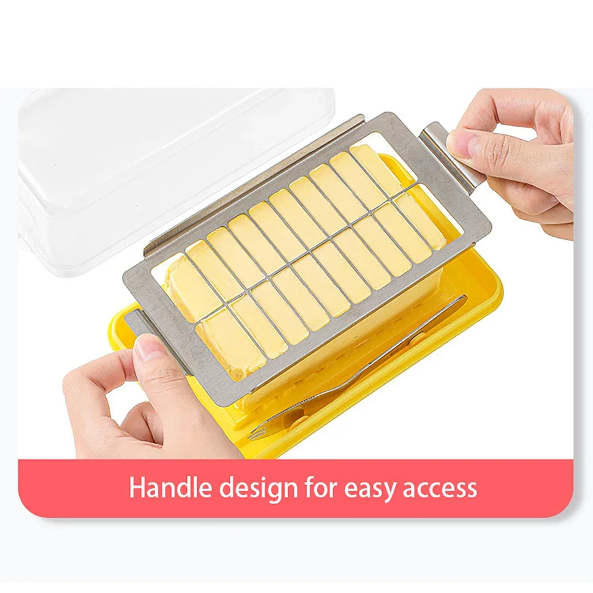 New cheese butter cutting and preservation box with lid, butter slicing knife disc, butter storage container, butter cross bowl