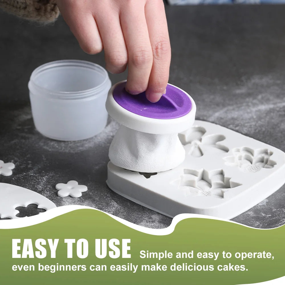 Plastic Baking Sifter with Storage Case for Gummy Candy, Cookies, Puff Powder, Corn Starch - Kitchen Baking Tool Accessory Set